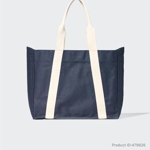 NWT uniqlo x JW Anderson Navy Blue Canvas Tote